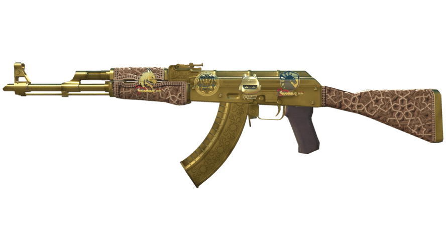 Souvenir AK-47 | Gold Arabesque (Well-Worn)