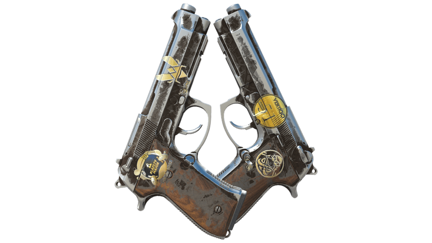 Souvenir Dual Berettas | Oil Change (Battle-Scarred)