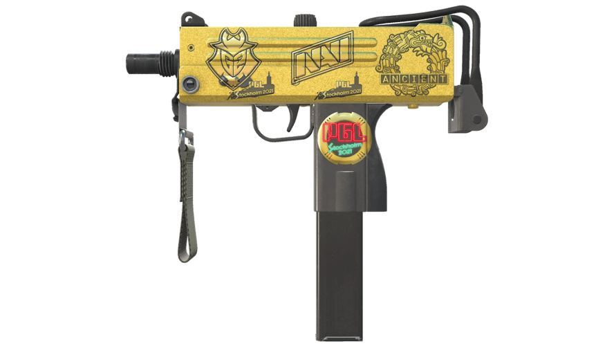 Souvenir MAC-10 | Gold Brick (Minimal Wear)