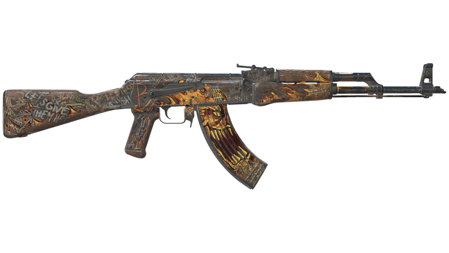 StatTrak™ AK-47 | Searing Rage (Battle-Scarred)