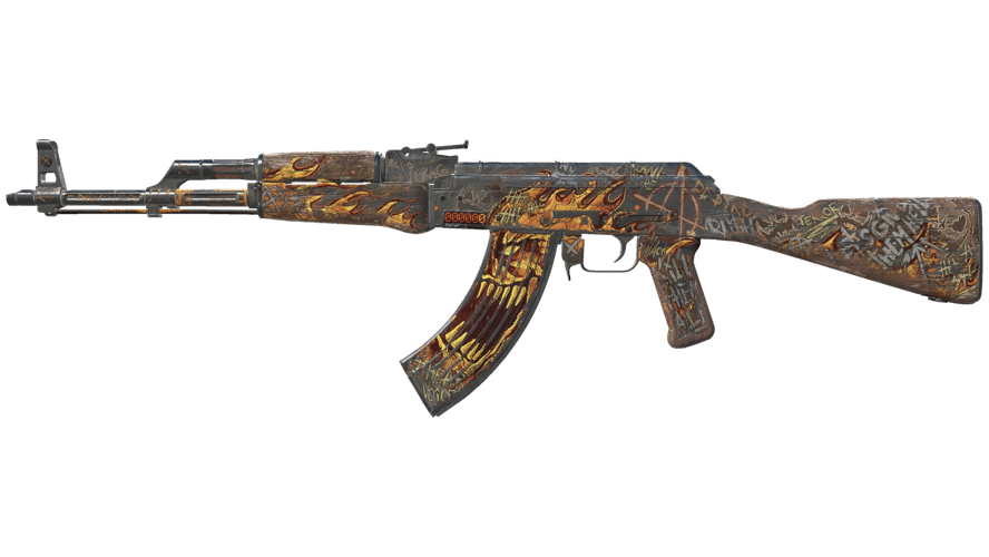 StatTrak™ AK-47 | Searing Rage (Battle-Scarred)