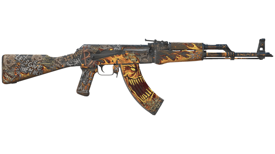 StatTrak™ AK-47 | Searing Rage (Well-Worn)