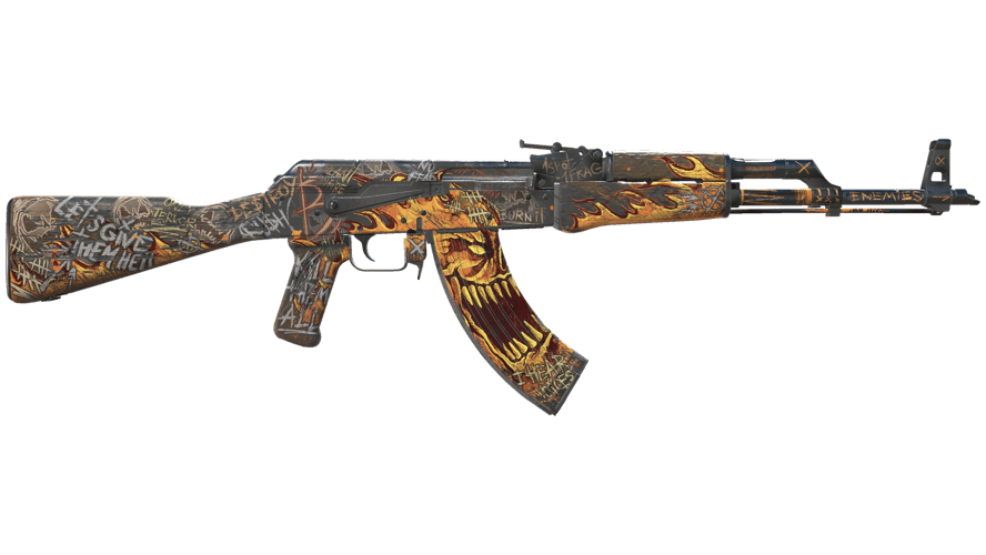 StatTrak™ AK-47 | Searing Rage (Well-Worn)