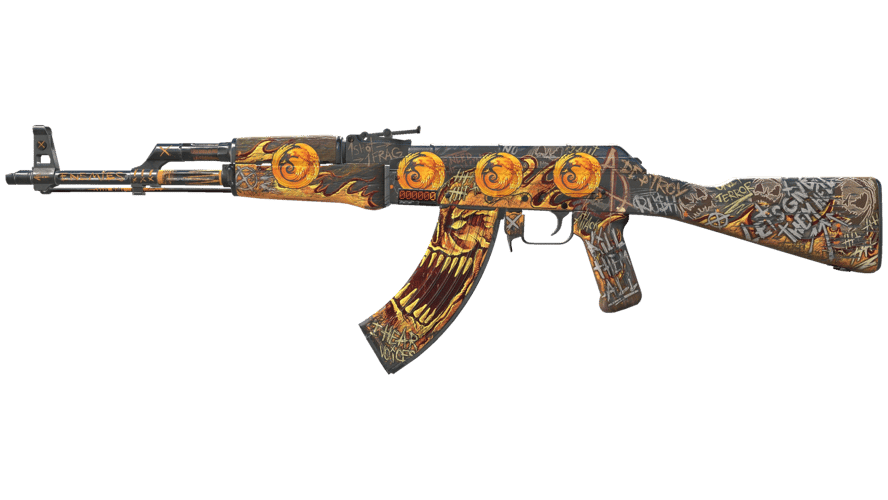 StatTrak™ AK-47 | Searing Rage (Well-Worn)