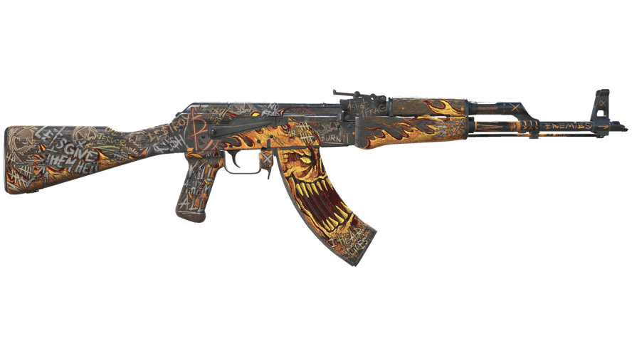 StatTrak™ AK-47 | Searing Rage (Well-Worn)