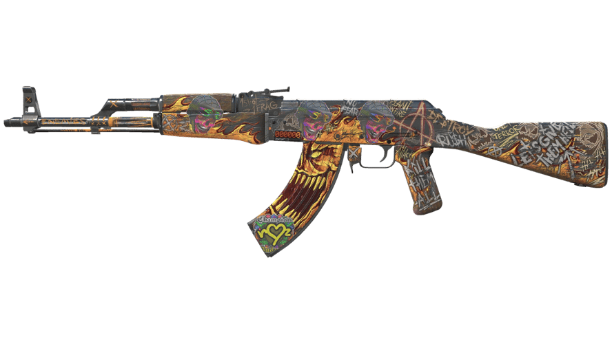 StatTrak™ AK-47 | Searing Rage (Well-Worn)