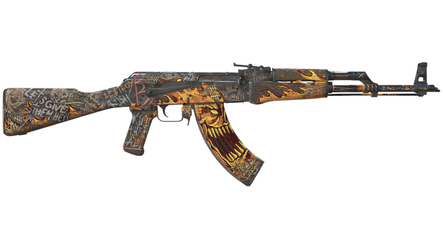 StatTrak™ AK-47 | Searing Rage (Well-Worn)