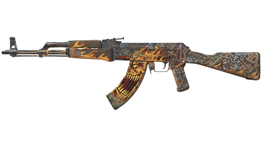 StatTrak™ AK-47 | Searing Rage (Well-Worn)