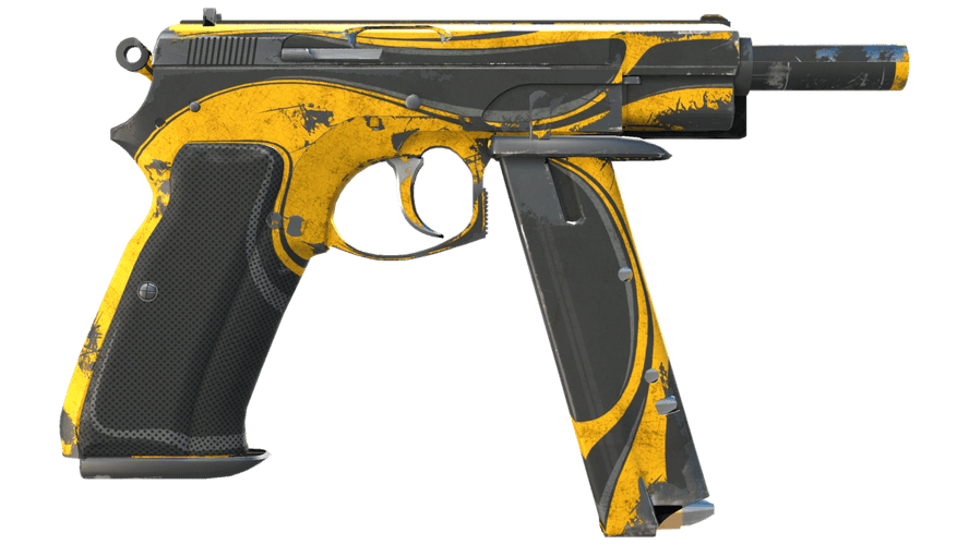 StatTrak™ CZ75-Auto | Yellow Jacket (Battle-Scarred)