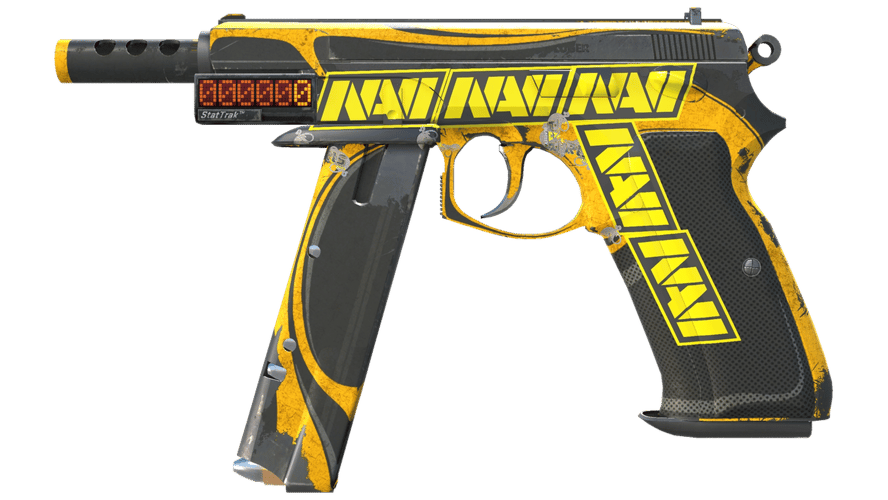StatTrak™ CZ75-Auto | Yellow Jacket (Battle-Scarred)