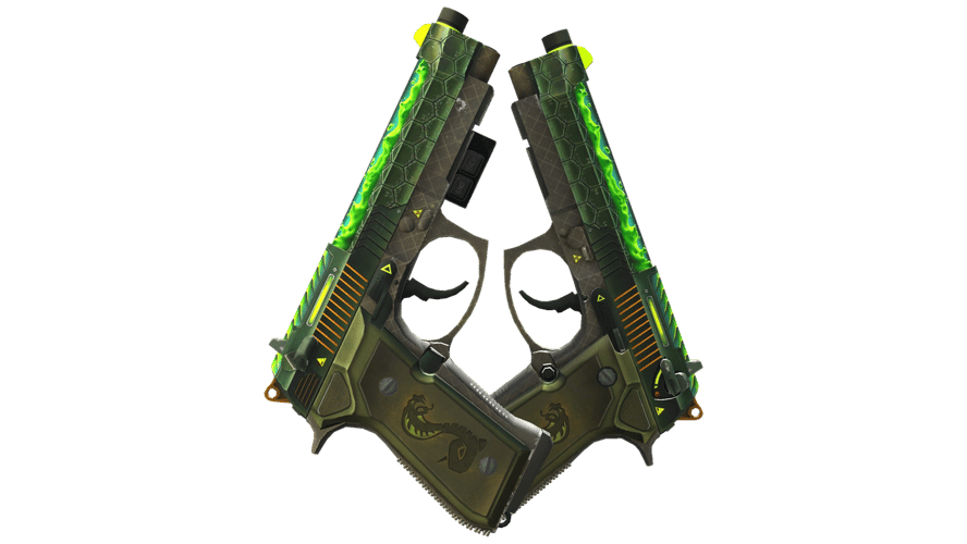 StatTrak™ Dual Berettas | Cobra Strike (Minimal Wear)