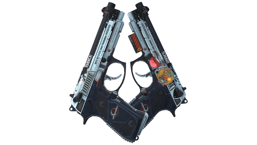 StatTrak™ Dual Berettas | Dezastre (Field-Tested)