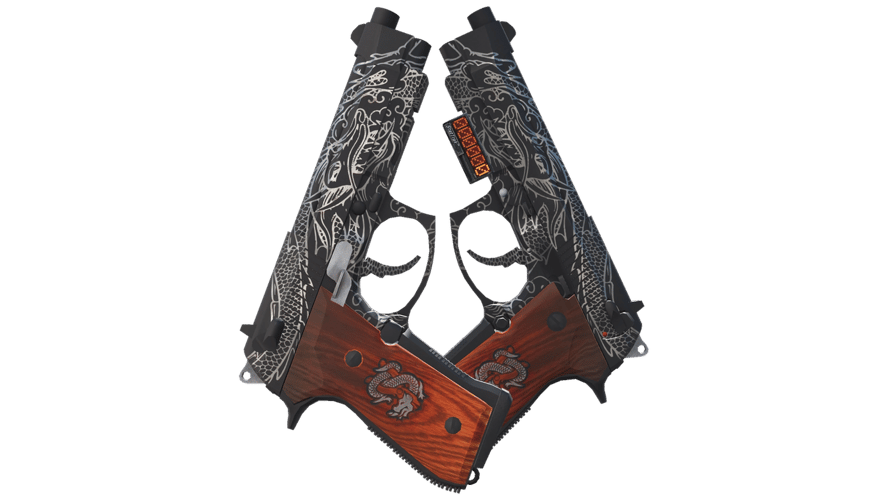 StatTrak™ Dual Berettas | Dualing Dragons (Factory New)