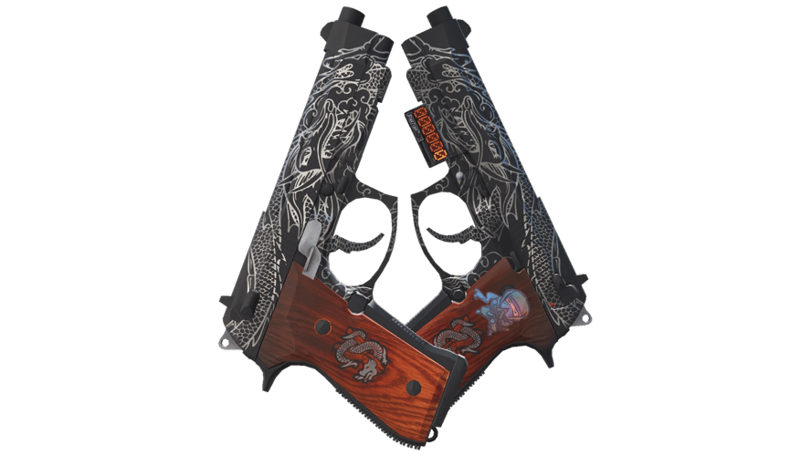 StatTrak™ Dual Berettas | Dualing Dragons (Minimal Wear)