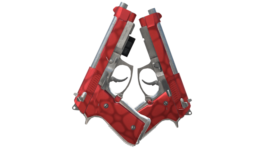 StatTrak™ Dual Berettas | Hemoglobin (Minimal Wear)