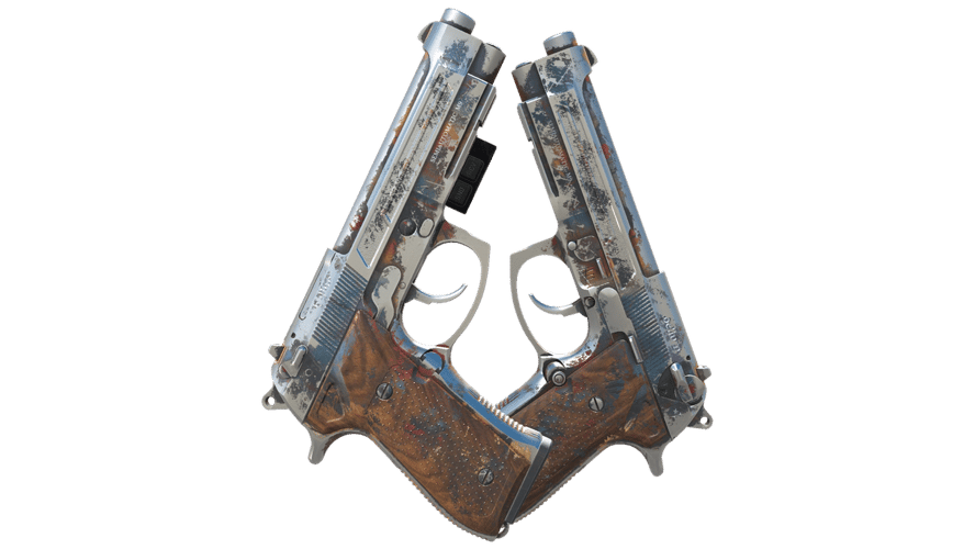 StatTrak™ Dual Berettas | Hideout (Battle-Scarred)