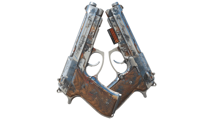 StatTrak™ Dual Berettas | Hideout (Battle-Scarred)