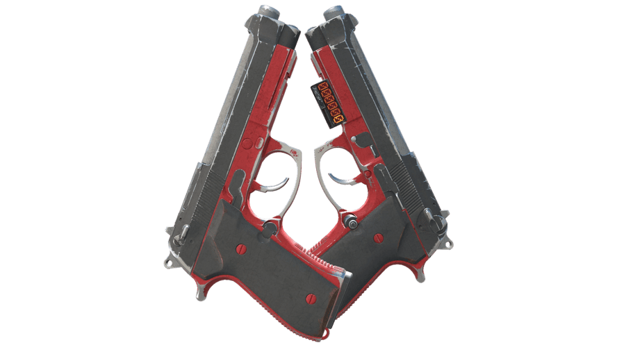 StatTrak™ Dual Berettas | Panther (Battle-Scarred)
