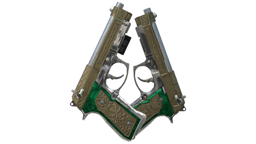 StatTrak™ Dual Berettas | Royal Consorts (Battle-Scarred)
