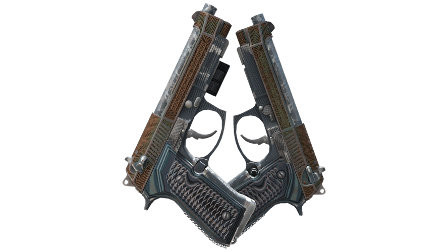 StatTrak™ Dual Berettas | Tread (Battle-Scarred)