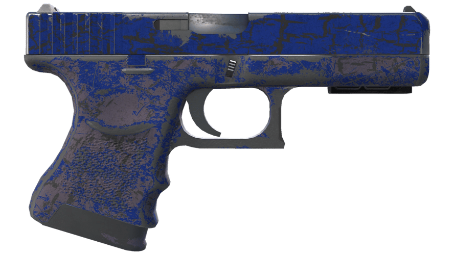 StatTrak™ Glock-18 | Blue Fissure (Battle-Scarred)