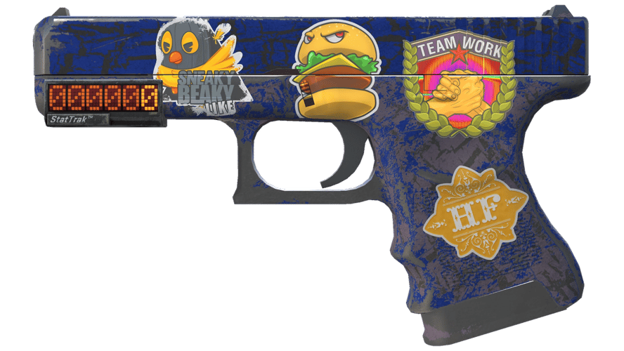 StatTrak™ Glock-18 | Blue Fissure (Battle-Scarred)
