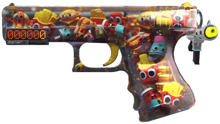 StatTrak™ Glock-18 | Snack Attack (Battle-Scarred)
