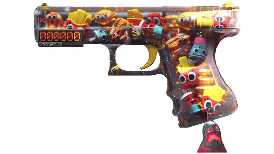 StatTrak™ Glock-18 | Snack Attack (Minimal Wear)