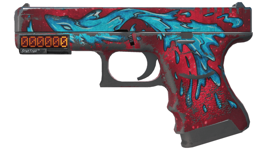 StatTrak™ Glock-18 | Water Elemental (Battle-Scarred)