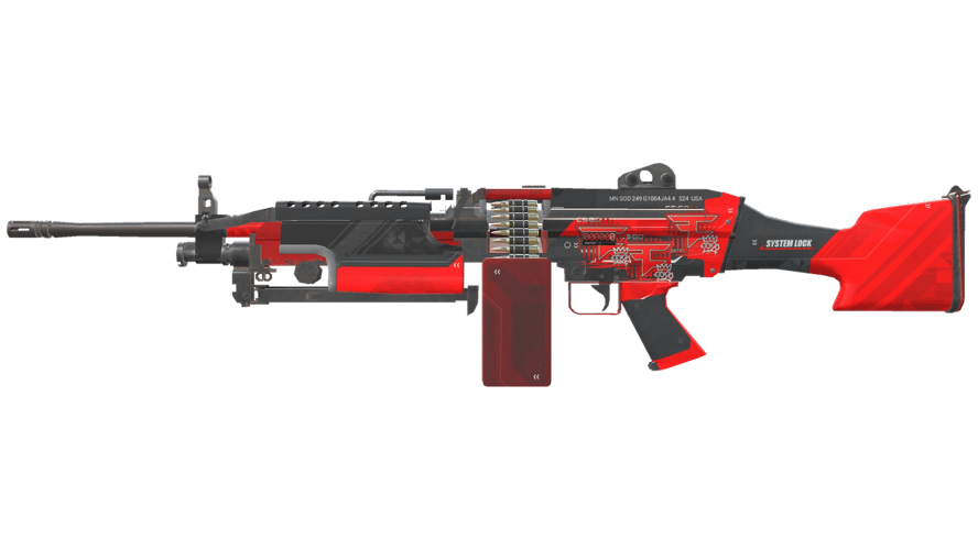 StatTrak™ M249 | System Lock (Minimal Wear)