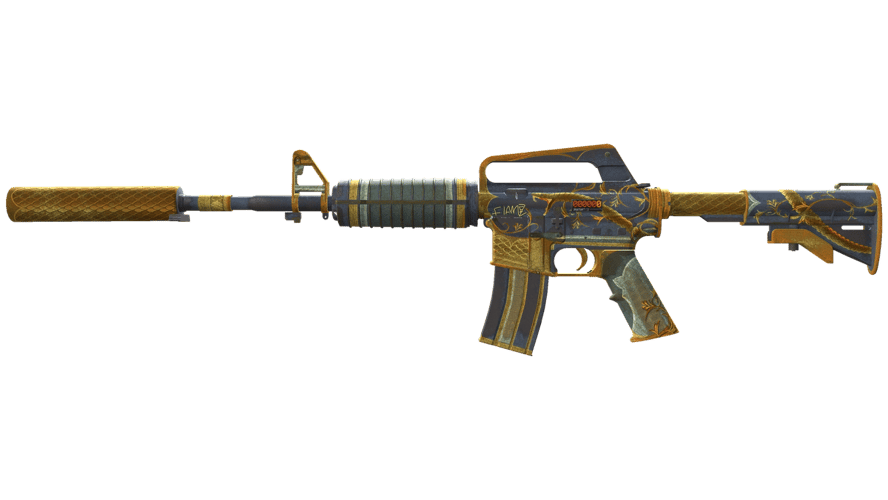 StatTrak™ M4A1-S | Golden Coil (Battle-Scarred)