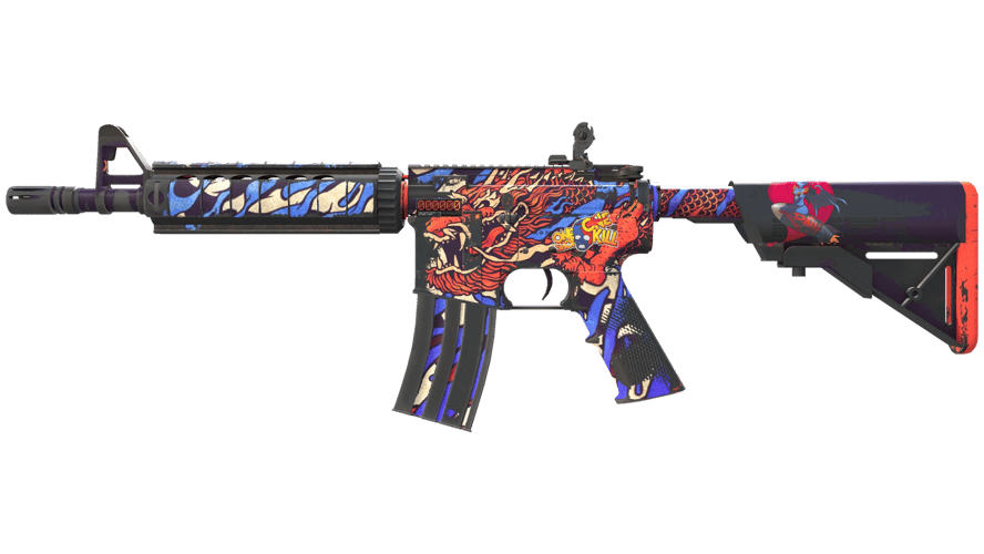 StatTrak™ M4A4 | 龍王 (Dragon King) (Well-Worn)
