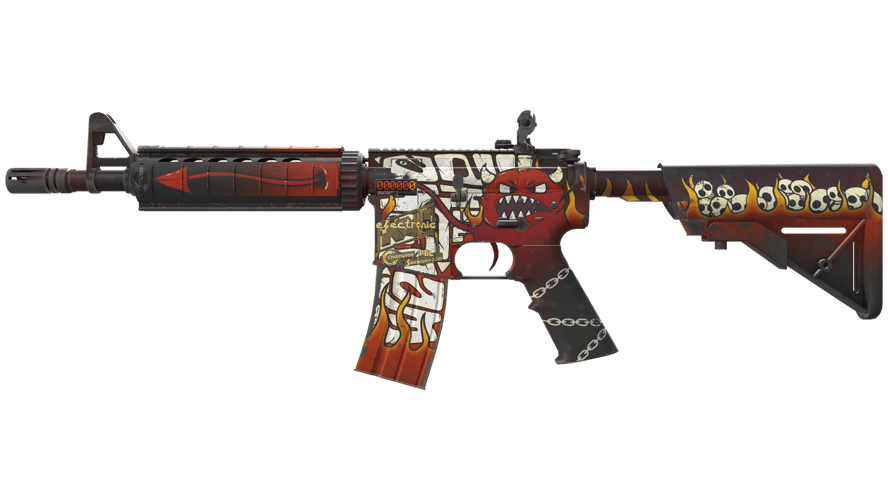 StatTrak™ M4A4 | Hellfire (Minimal Wear)
