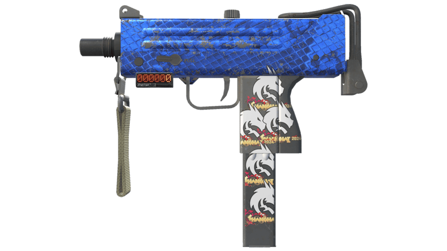 StatTrak™ MAC-10 | Lapis Gator (Well-Worn)