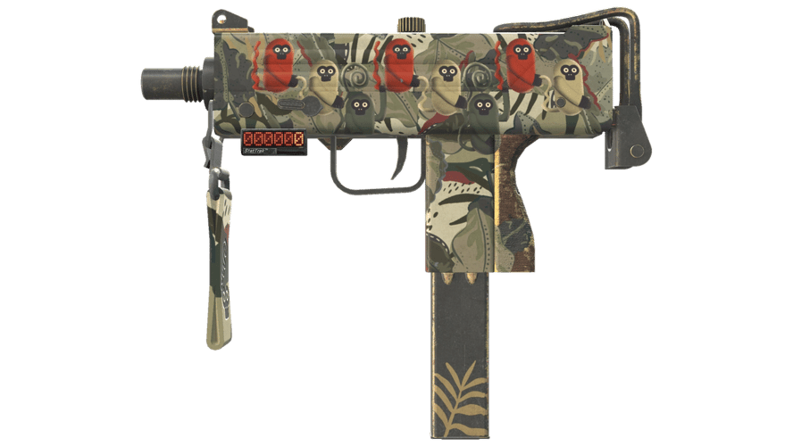 StatTrak™ MAC-10 | Monkeyflage (Field-Tested)