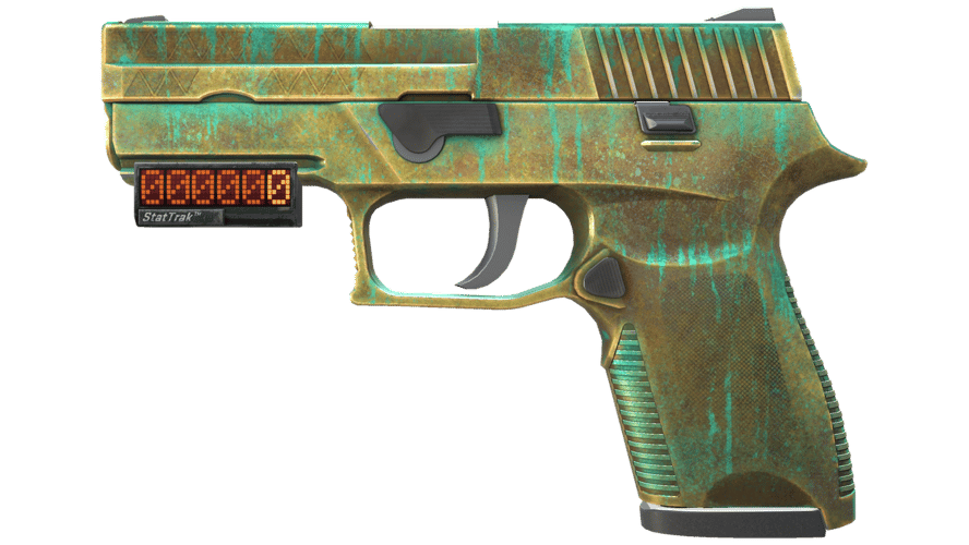 StatTrak™ P250 | Verdigris (Battle-Scarred)