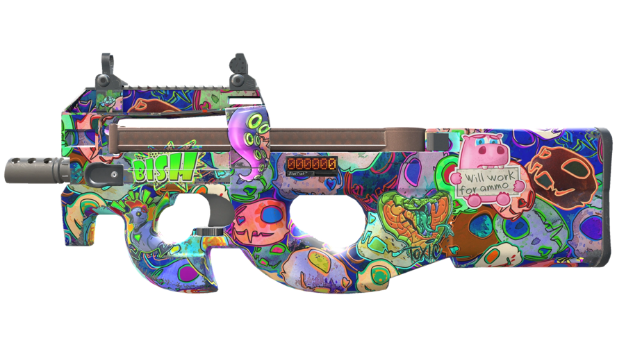 StatTrak™ P90 | Смертоносные кошечки (Немного поношенное)