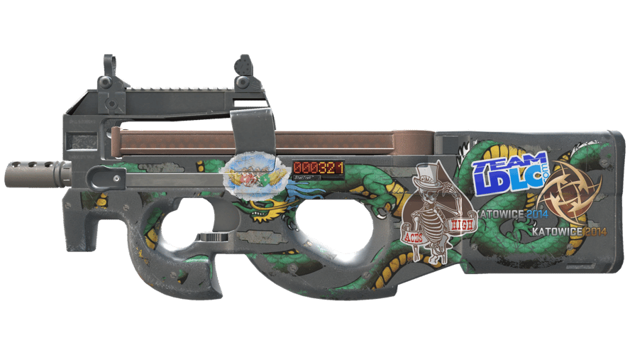 StatTrak™ P90 | Изумрудный дракон (Поношенное)