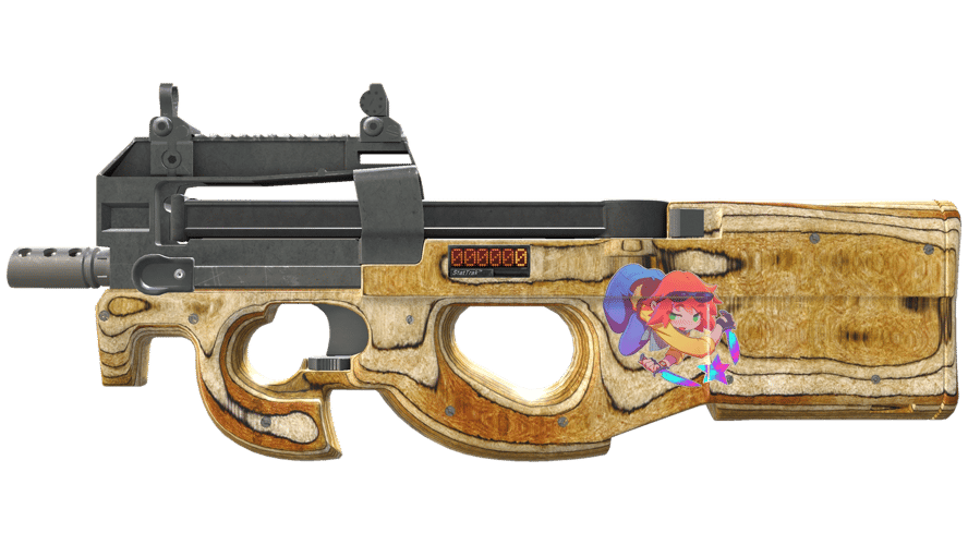 StatTrak™ P90 | Shapewood (Well-Worn)