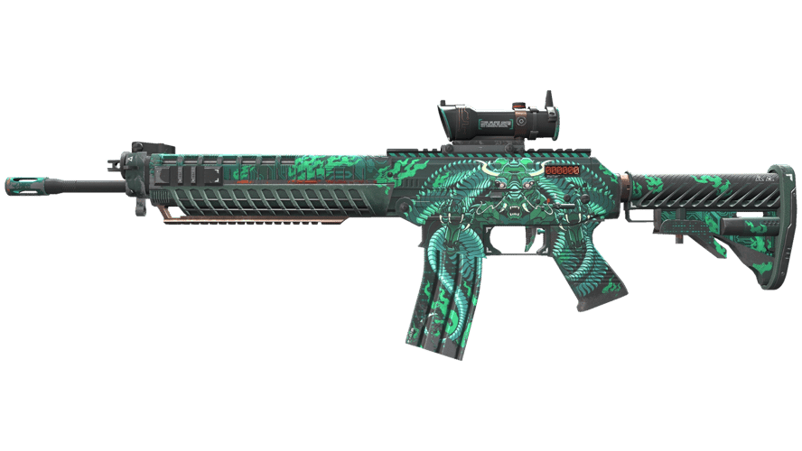 StatTrak™ SG 553 | Dragon Tech (Field-Tested)