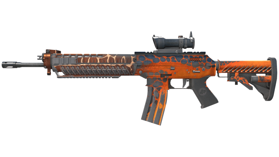 StatTrak™ SG 553 | Tiger Moth (Battle-Scarred)