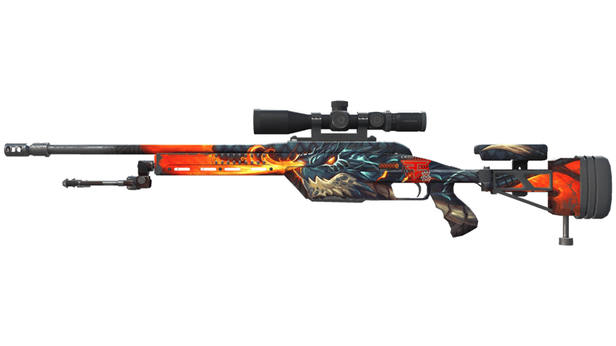 StatTrak™ SSG 08 | Dragonfire (Field-Tested)