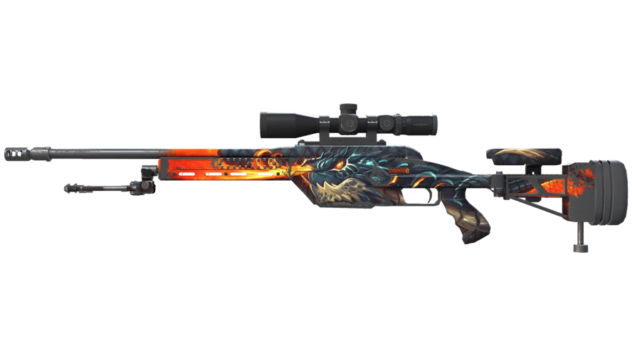 StatTrak™ SSG 08 | Dragonfire (Well-Worn)