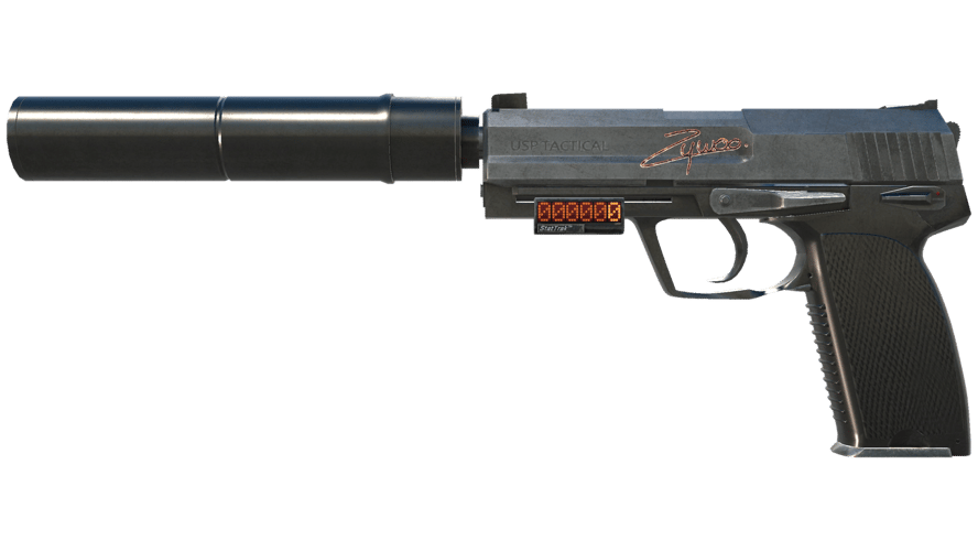 StatTrak™ USP-S | Stainless (Battle-Scarred)