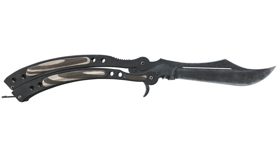 ★ Butterfly Knife | Black Laminate (Factory New)