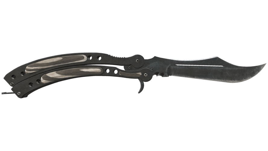 ★ Butterfly Knife | Black Laminate (Well-Worn)