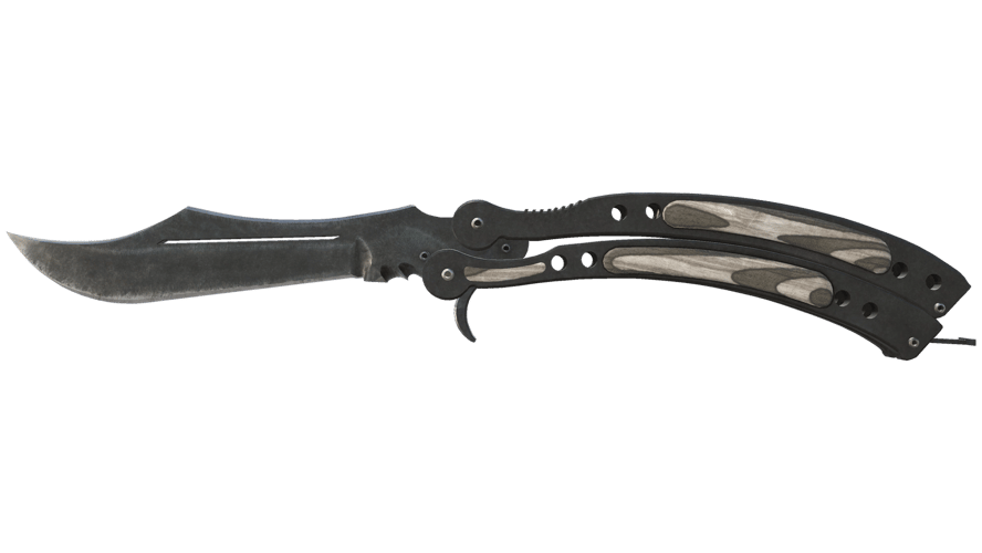 ★ Butterfly Knife | Black Laminate (Well-Worn)