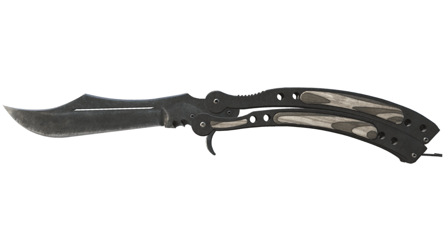★ Butterfly Knife | Black Laminate (Well-Worn)