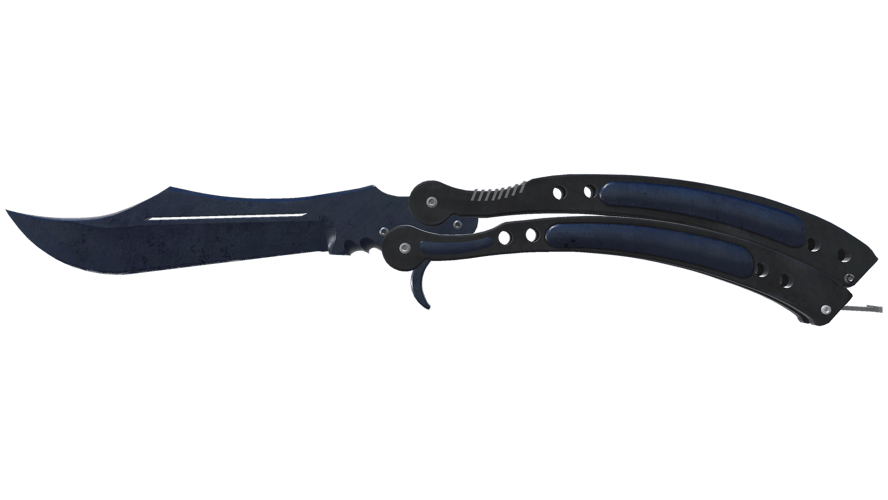 ★ Butterfly Knife | Blue Steel (Battle-Scarred)