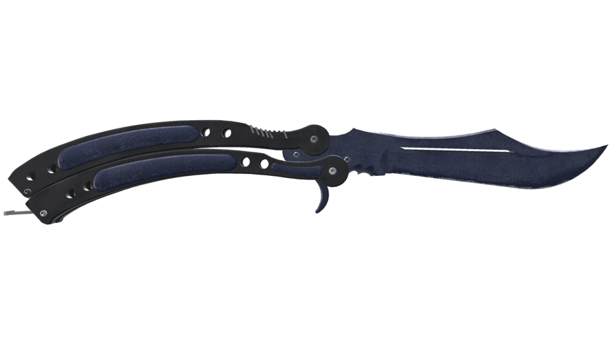 ★ Butterfly Knife | Blue Steel (Battle-Scarred)